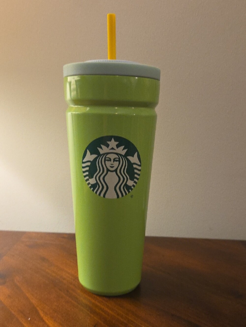 Starbucks Lime Green Tumbler with Yellow Straw